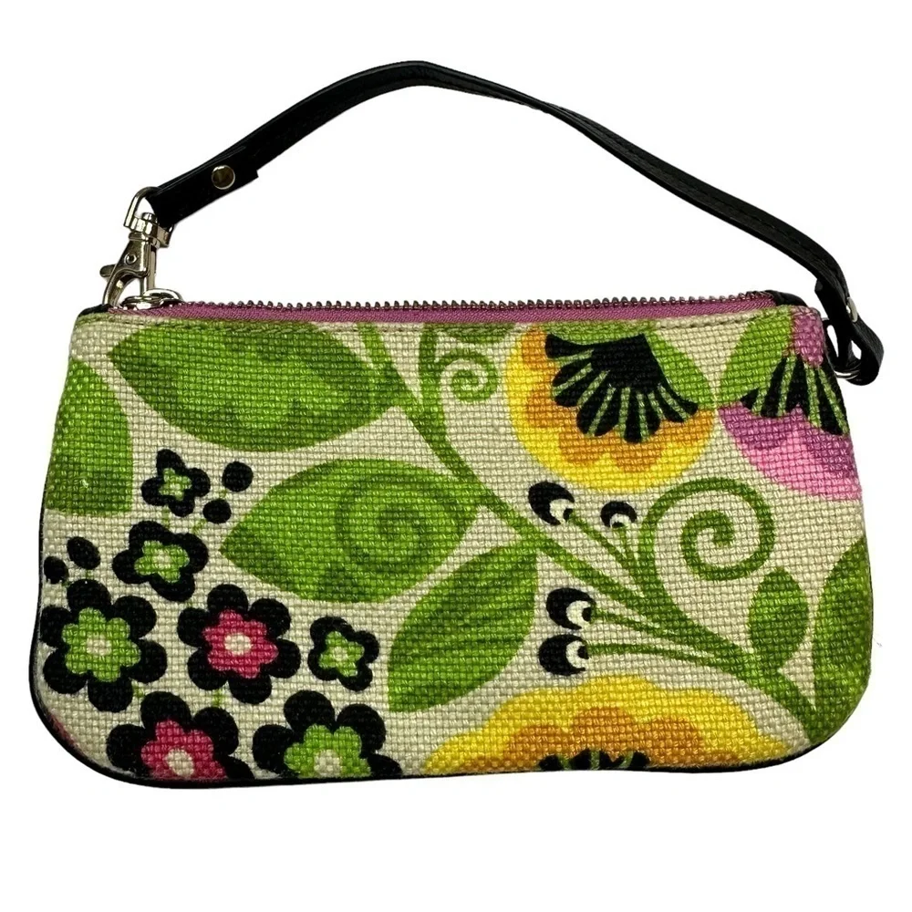 Spartina 449 Bright Floral Jute Wristlet
